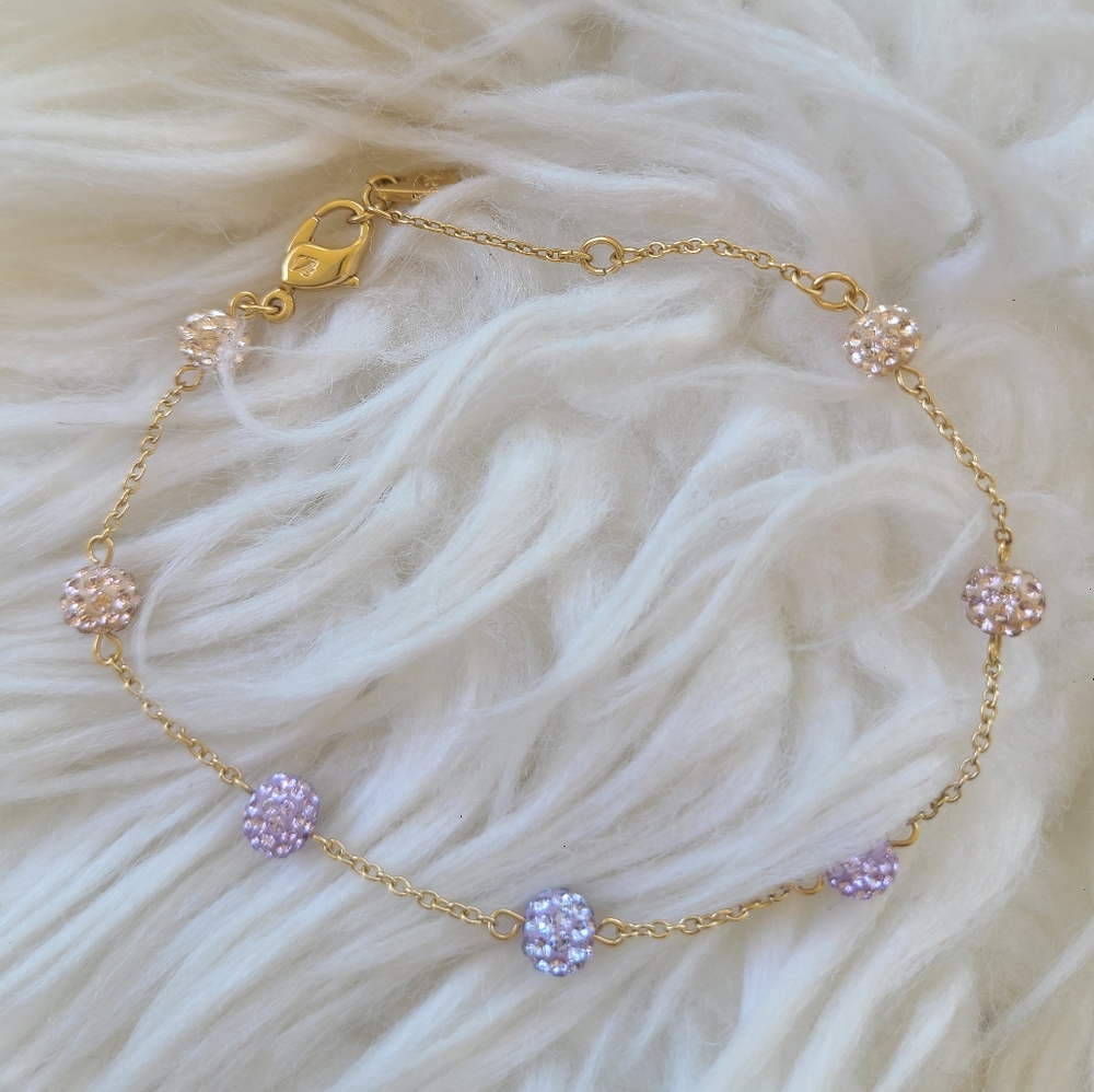 Beautiful Swarovski Gold and Purple Bracelet- Excellent Condition